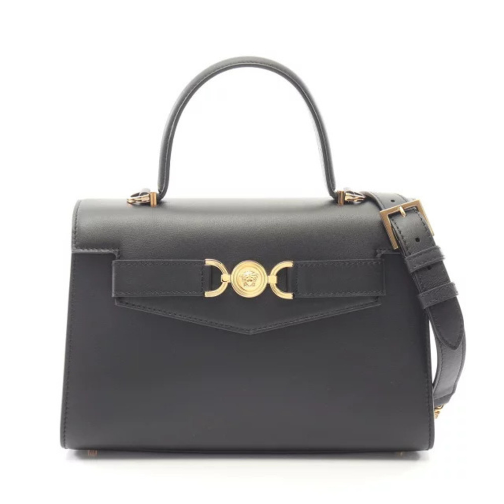 Versace Medusa Handbag Leather Black - Picture 2 of 6